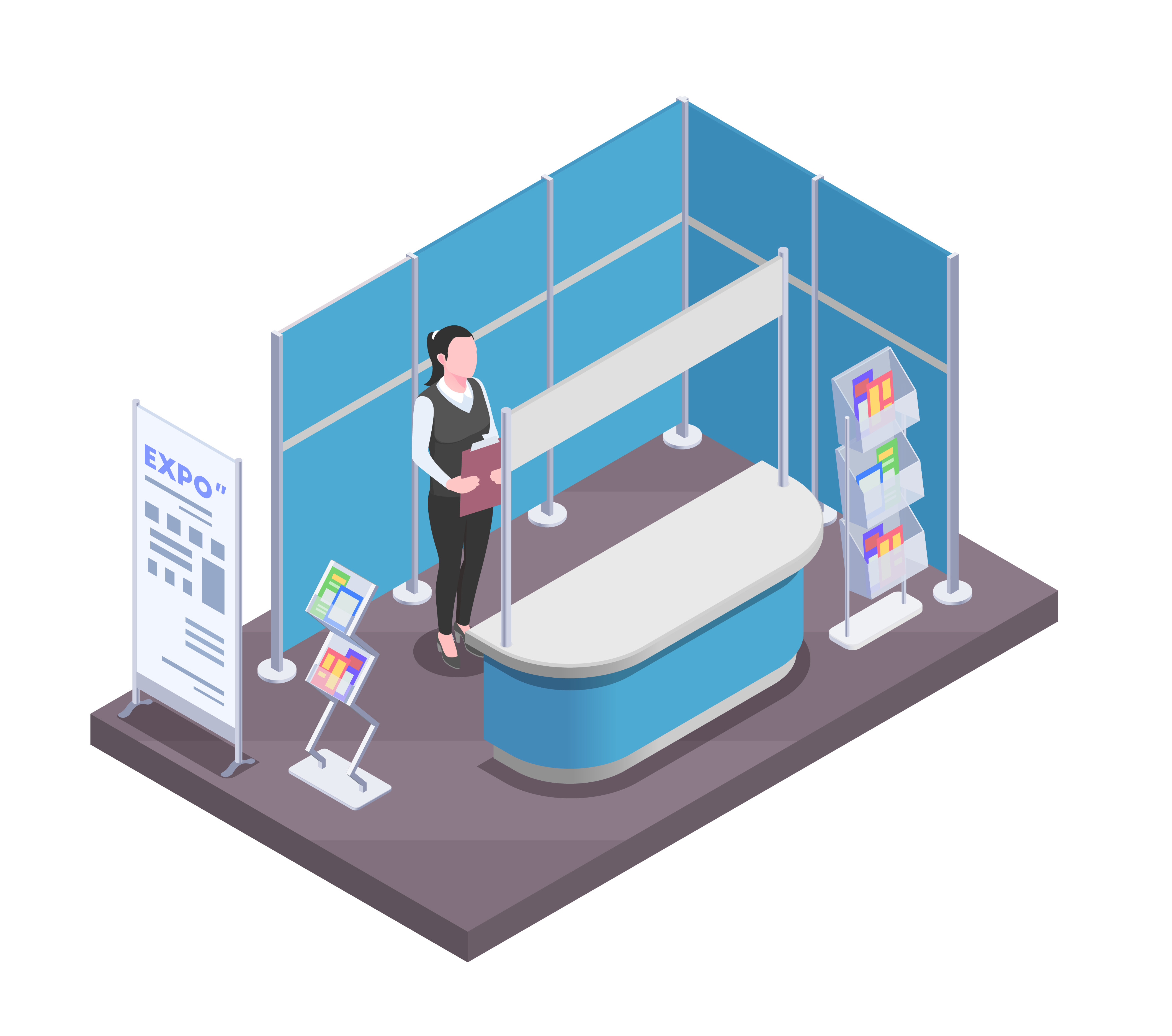 Exhibition stand design visualization
