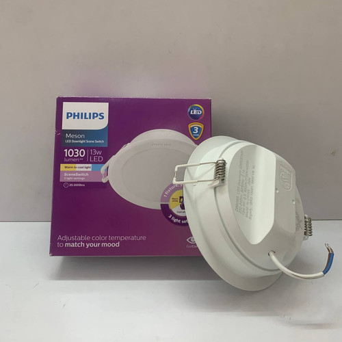 den downlight am tran doi mau led philips meson ssw 13w cct cw nw ww d125 1030lm 6500k 4500k 3000k 2