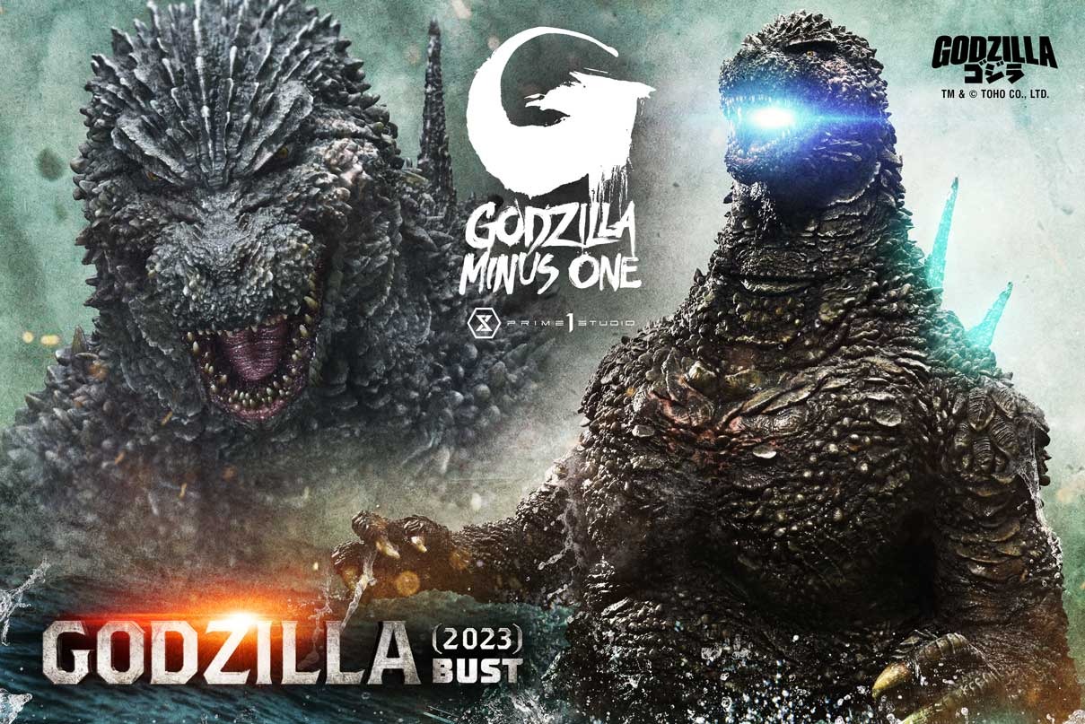 Godzilla Rises from the Sea in Monumental Bust Form