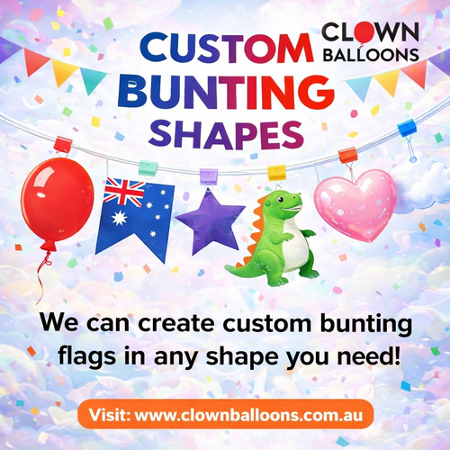 Colorful Custom Bunting Shapes for Parties & Promotions – Clown Balloons.png