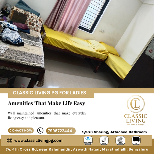 Classic Living PG for Ladies supports professional comfort. Get details today..png