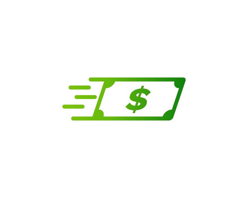 green money icon with arrow symbolizing fast cash flow and transactions vector.jpg