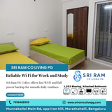 Sri Ram PG Colive is located right in the heart of Marathahalli close to major IT parks