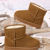 Toddler Kids Girls Autumn Winter Warm Snow Boots, Sequin Boots, Thick Soled Shoes For Infant Toddler