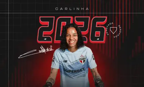 São Paulo garante o futuro de Carlinha: goleira renova até o fim de 2026 e promete brilhar
