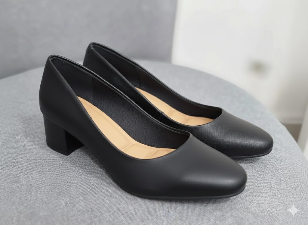 Sapato Scarpin Feminino 2595401 Com Salto Bloco Comfortflex