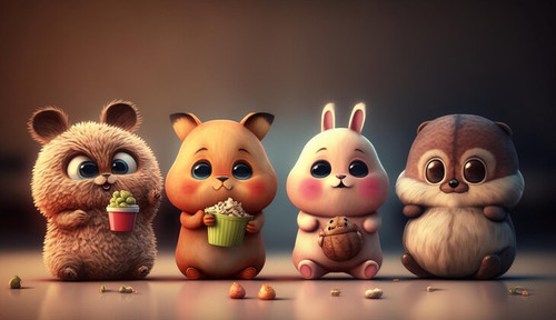 group cartoon animals eating popcorn eating popcorn 551707 149.jpg