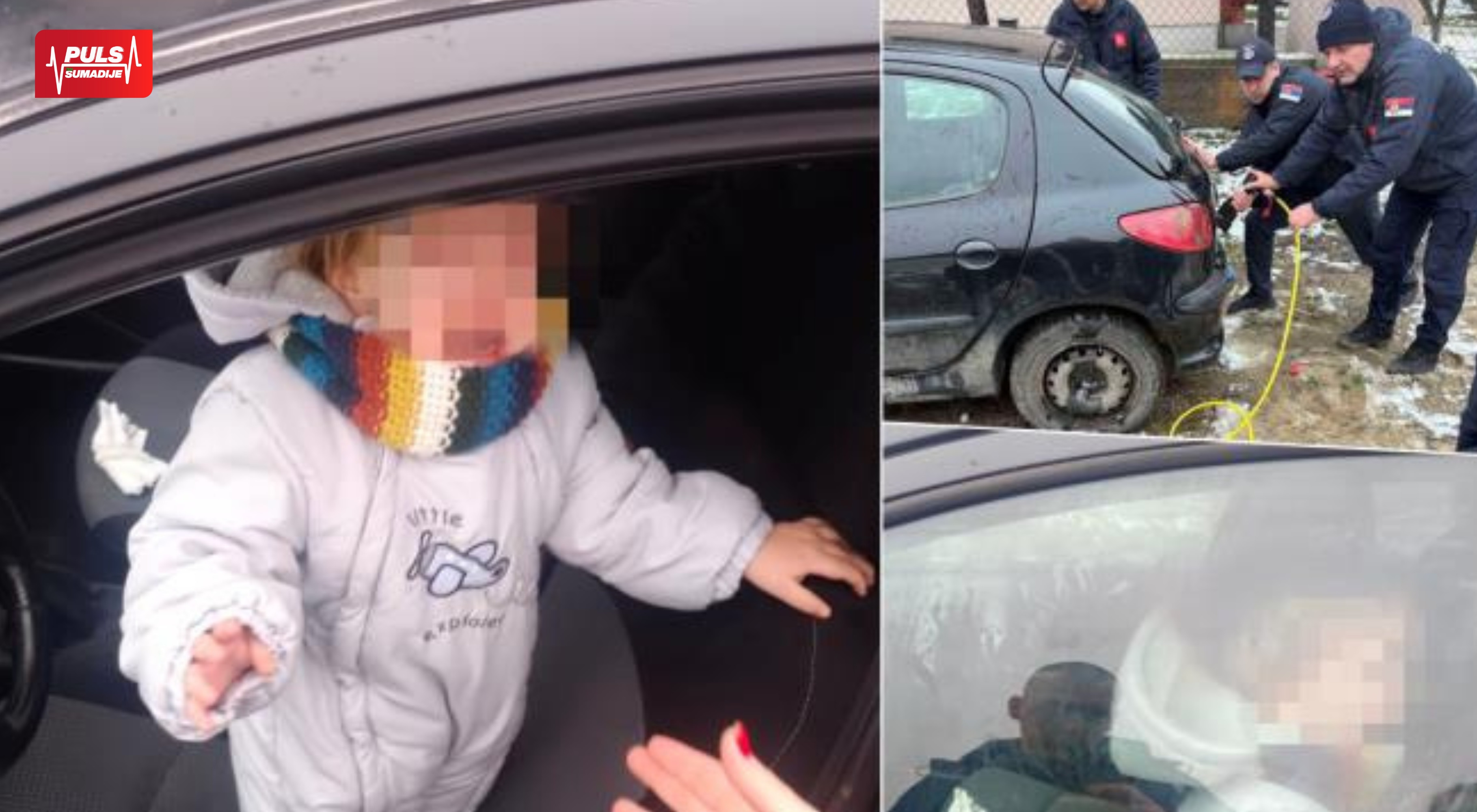 SPAŠENO DETE U KRAGUJEVCU NA BADNJI DAN! Vatrogasci izbavili mališana iz zaključanog auta (FOTO)