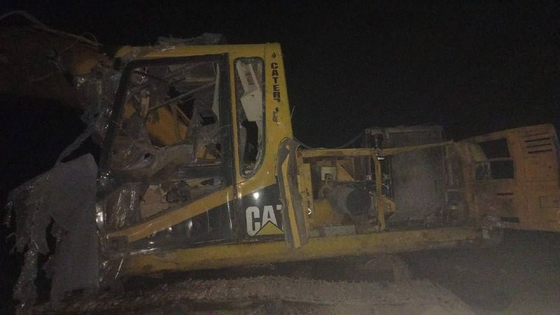 تم استهداف حفارة في ميس الجبل، جنوب لبنان....