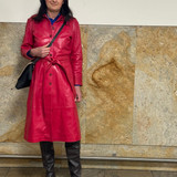 Lederkleid und Stiefel