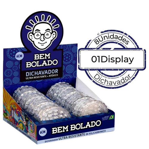 Dichavador Bem Bolado Policabornato 6cm Transparente Display C8 (1)