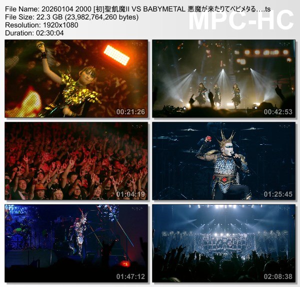 [TV-Variety] 聖飢魔Ⅱ VS BABYMETAL 悪魔が来たりてベビメタる – DAY.2『衝撃　－Ｉｍｐａｃｔ－』[2026.01.04]