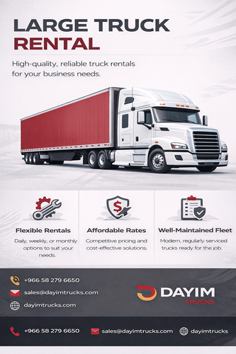 Large truck rental services advertisement.png