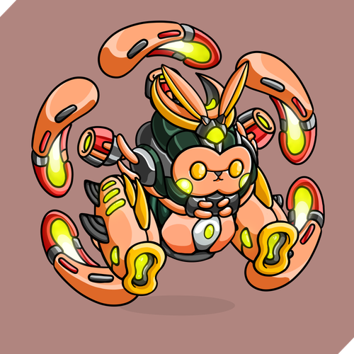9838 bio organic circle thorax antenna blooms cutey bear bionic bug head dual fin shooters.png