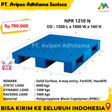Pallet Plastik Solid Heavy Duty Gudang Type NPR 1210N
