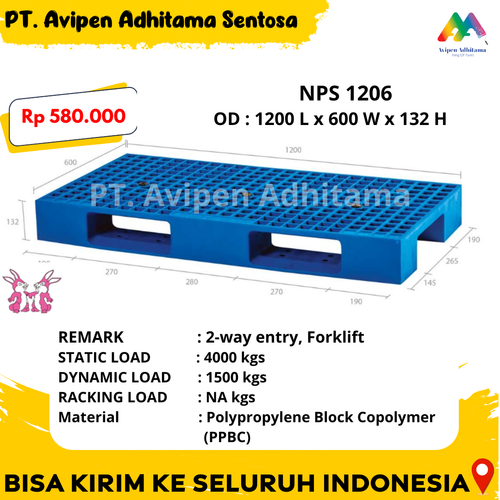 Pallet Plastik Ringan & Kuat Industri Type NPS 1206.png