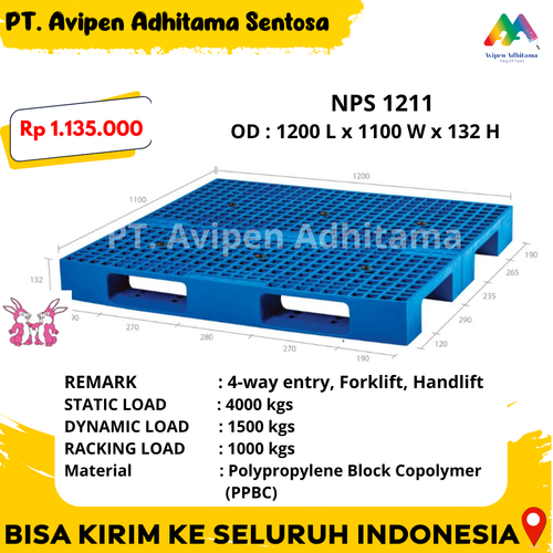 Pallet Plastik Beban Berat Industri Type NPS 1211.png