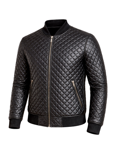 Men's Diamond Quilted Motorcycle Jacket bomber 1.png