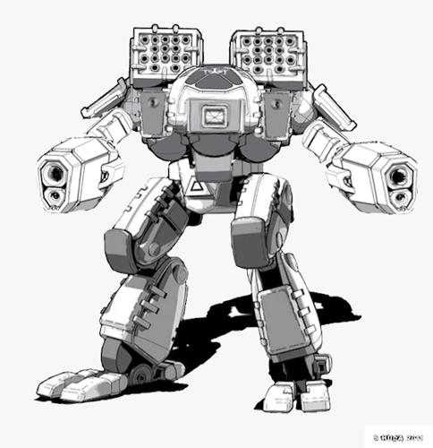 WildCat BattleMech NattyK Variant (BoTH) Black & White