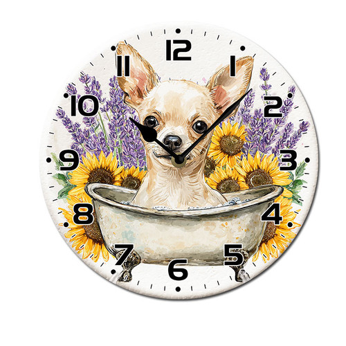 watercolor dog Lavender Sunflower in Bathtub 003 01.jpg