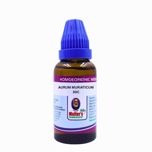 AURUM MURIATICUM 30C 30 ML MULLERS HOMOEOPATHY.jpg