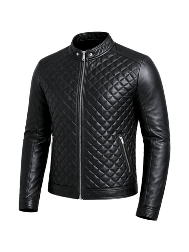 Men's Diamond Quilted Motorcycle Jacket biker 2.png