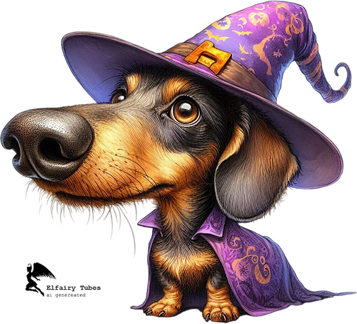 psp tube halloween dachshund003EF.png