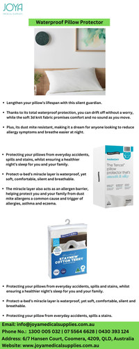 Buy Waterproof Pillow Protector in Australia Joya Medical Supplies.jpg