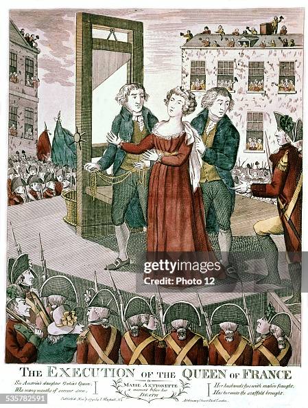 Execution of Marie-Antoinette, Queen of France, October 16, 1793, 1793, English engraving, France, F.jpg