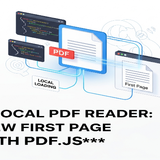 local pdf reader load and view the first page of a local pdf file using the pdf js library