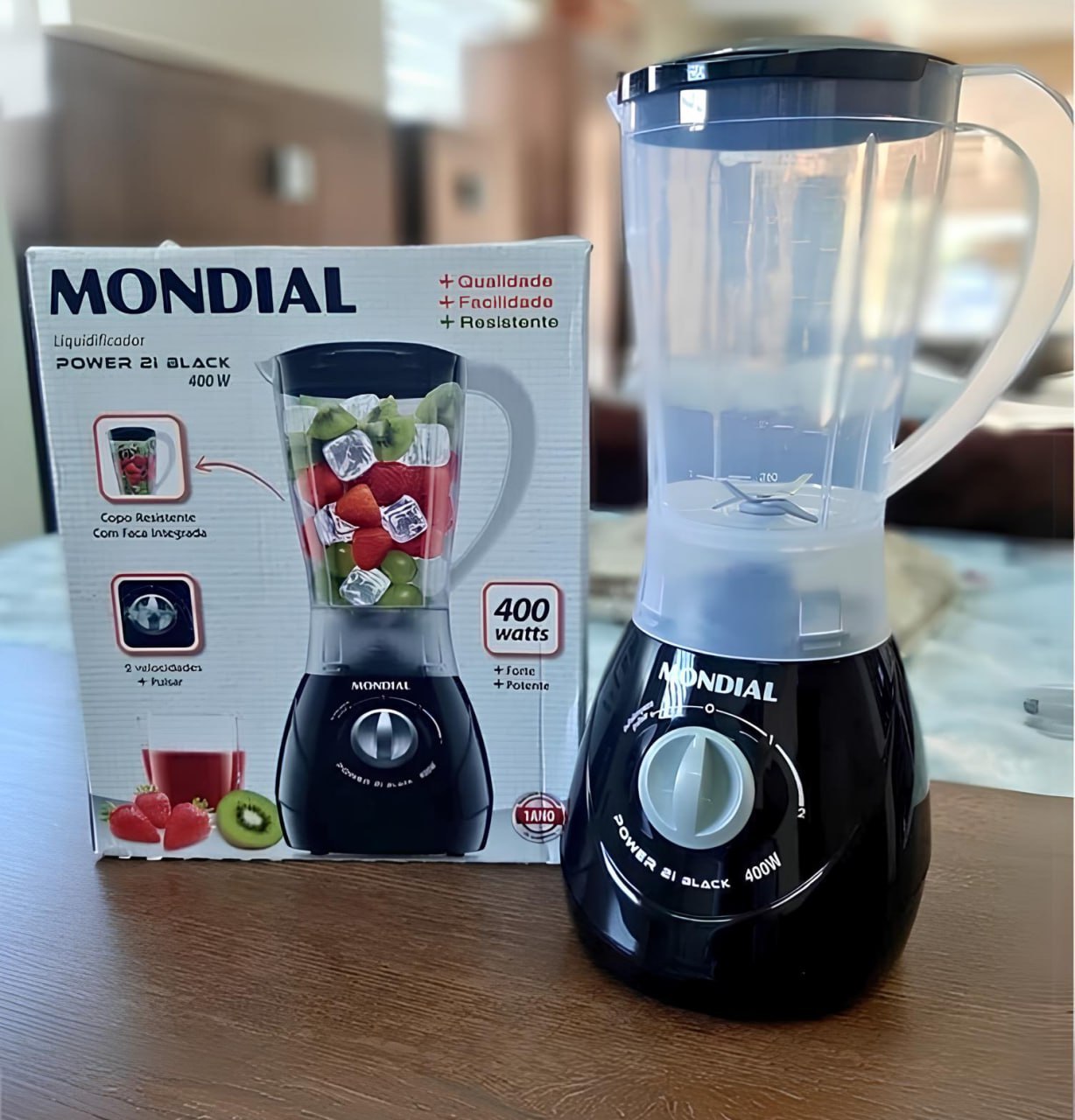 Liquidificador Mondial Easy Power L-550 Preto – 2 Velocidades 550W