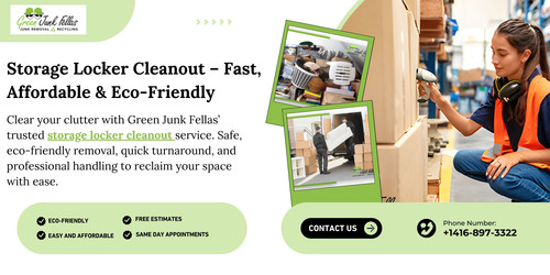 Clear your clutter with Green Junk Fellas’ trusted storage locker cleanout service. Safe, eco-friendly removal, quick turnaround, and professional handling to reclaim your space with ease.

https://gjfellas.com/storage-unit-cleanout-toronto/.