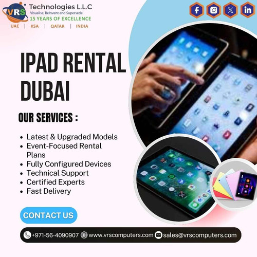 Experience seamless device support with Ipad Rental Dubai solutions designed for events, training, and corporate operations. VRS Technologies LLC delivers dependable devices, flexible rental plans, and quick support to enhance productivity across your business. Contact us at +971564090907 for fast service.

Visit Us: https://www.vrscomputers.com/computer-rentals/ipad-rental-or-lease-in-dubai/