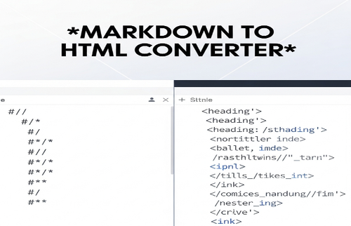 markdown to html converter type markdown on the left see the rendered preview and raw html on the ri