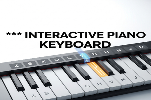 piano keyboard tool click the keys or press the corresponding keyboard keys z s x d c v g b h n j m