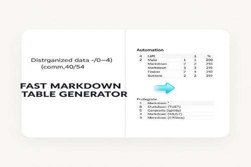 markdown table generator quickly generate markdown table syntax from raw data