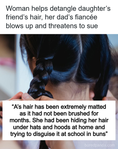 woman brushes girls matted hair receives backlash.png