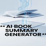 ai book summary generator enter a book title or topic to generate a structured summary grounded in w