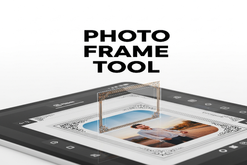 photo frame tool upload an image and apply a unique frame style