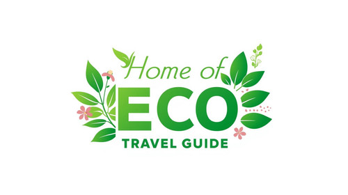 create catchy image for Home Of Eco Travel Guide insert travel, leafs and flowers icon.jpg