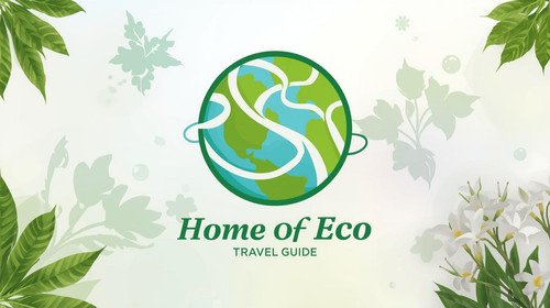 create catchy image for Home Of Eco Travel Guide insert travel, leafs and flowers icon3.jpg