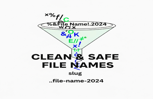 file name cleaner convert complex strings into clean web safe file names e g lowercase hyphens no sp