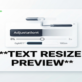 resize text preview tool