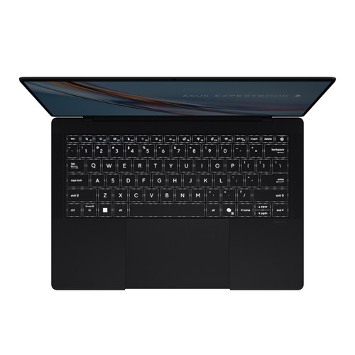 ExpertBook Ultra B9406CAA Product photo 1B Jet Fog 11 Backlit keyboard on.jpg