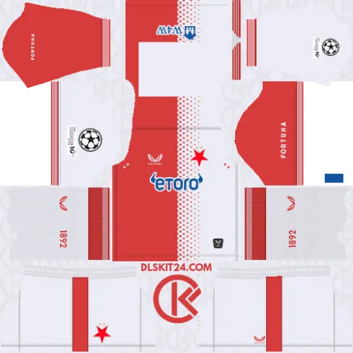 SK Slavia Praha DLS KITS 2026 Castore Released Czech First League 2026 DLS 26 (Home).webp