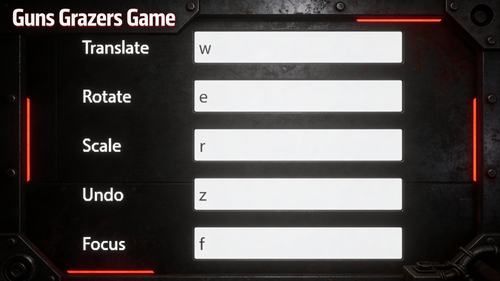asset o52AQant55XbJg6JqqUjFiWX a game control settings page for Guns Grazers Game image prompt editi.png