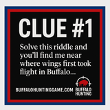 A social media graphic for Buffalo Hunting Game fe