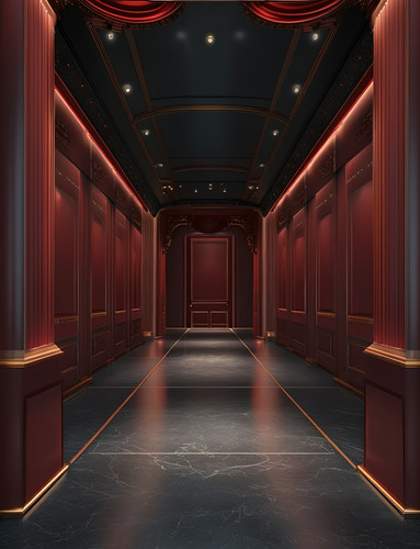 stunning red corridor with black flooring dramatic elegant asian inspired interior design.jpg