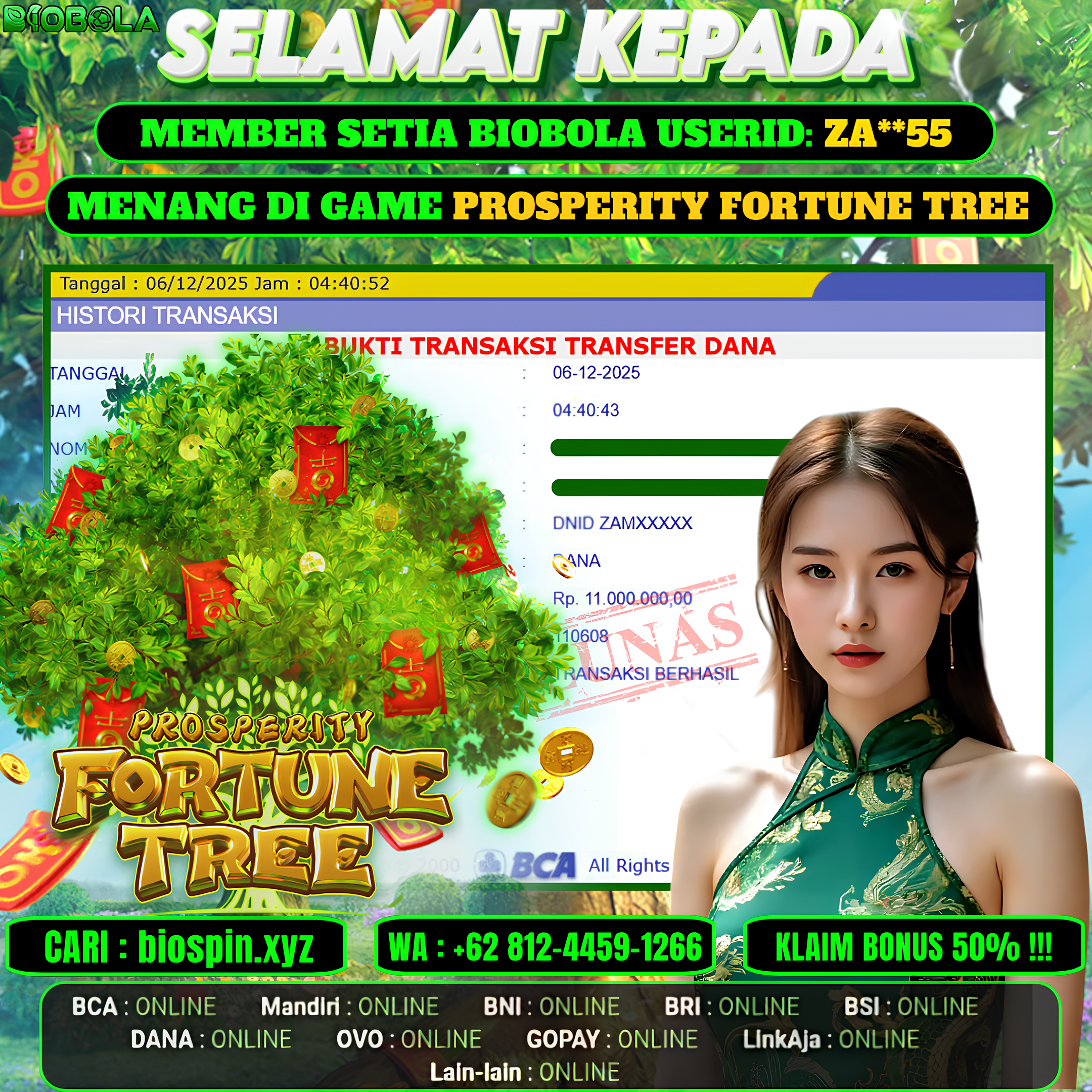 JP PROSPERITY FORTUNE TREE 11JT DI BAYR LUNAS !!