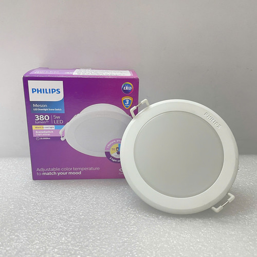 den downlight am tran doi mau led philips meson ssw d80 5w wh recessed led cct 2700k 4000k 6500k 380.jpg